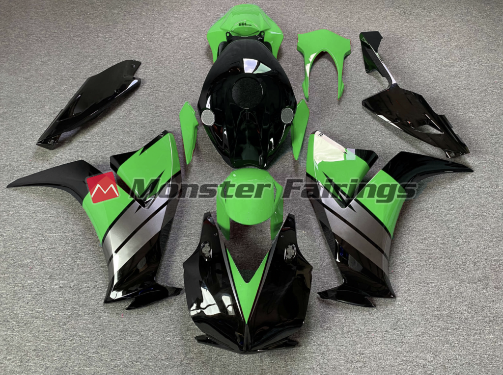 Honda CBR1000RR 2012 - 2016 Green Black Silver Race ABS fairings - custom motorcycle bodywork kit by Monster Fairings
