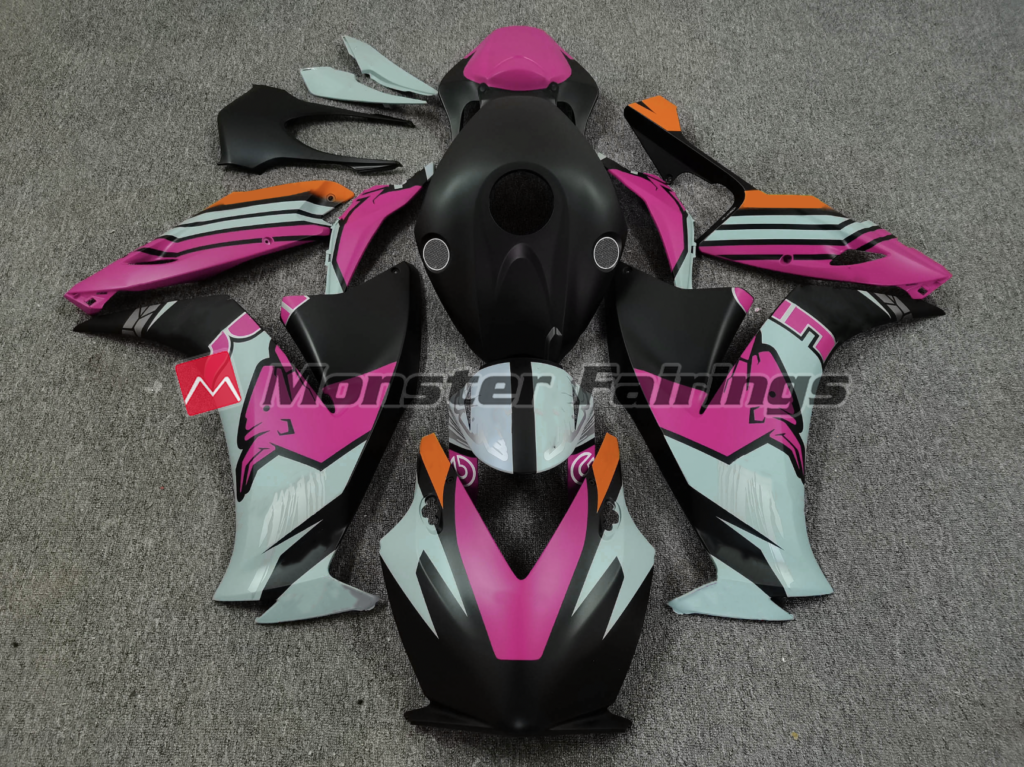 Honda CBR1000RR 2012 - 2016 Matte Pink Orange Bull Race ABS fairings - custom motorcycle bodywork kit by Monster Fairings