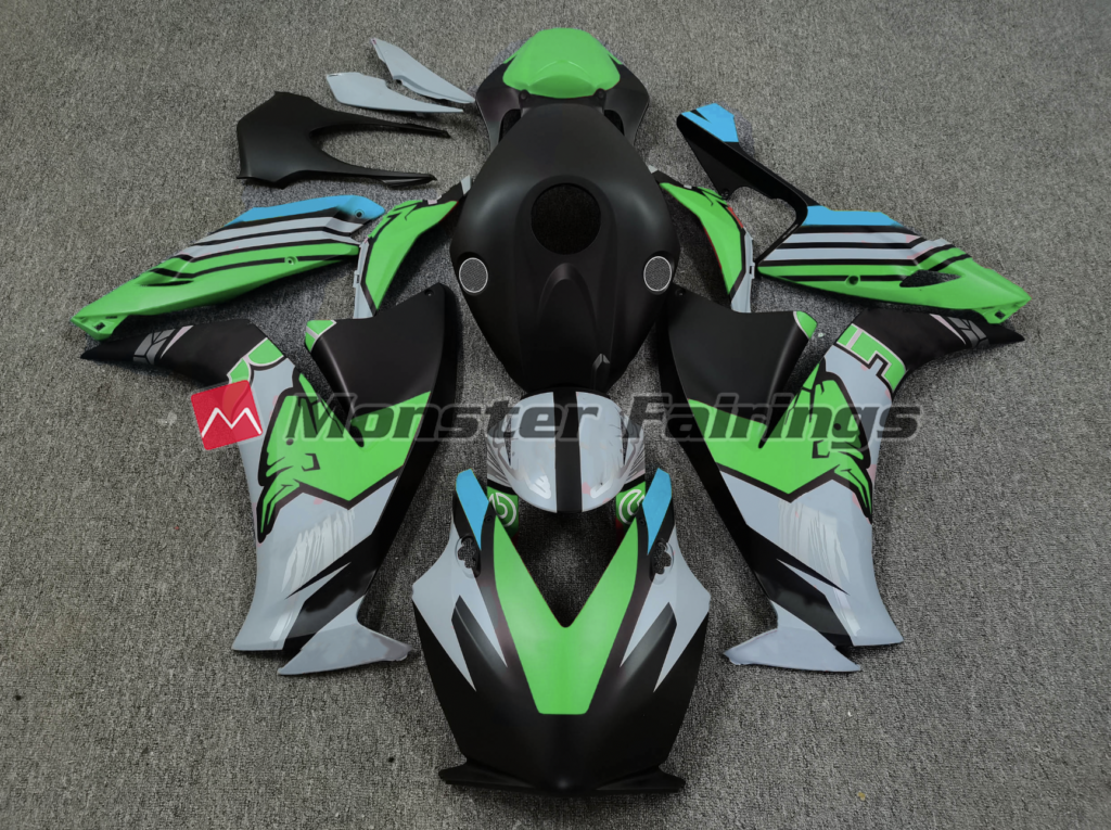 Honda CBR1000RR 2012 - 2016 Matte Green Blue Bull Race ABS fairings - custom motorcycle bodywork kit by Monster Fairings
