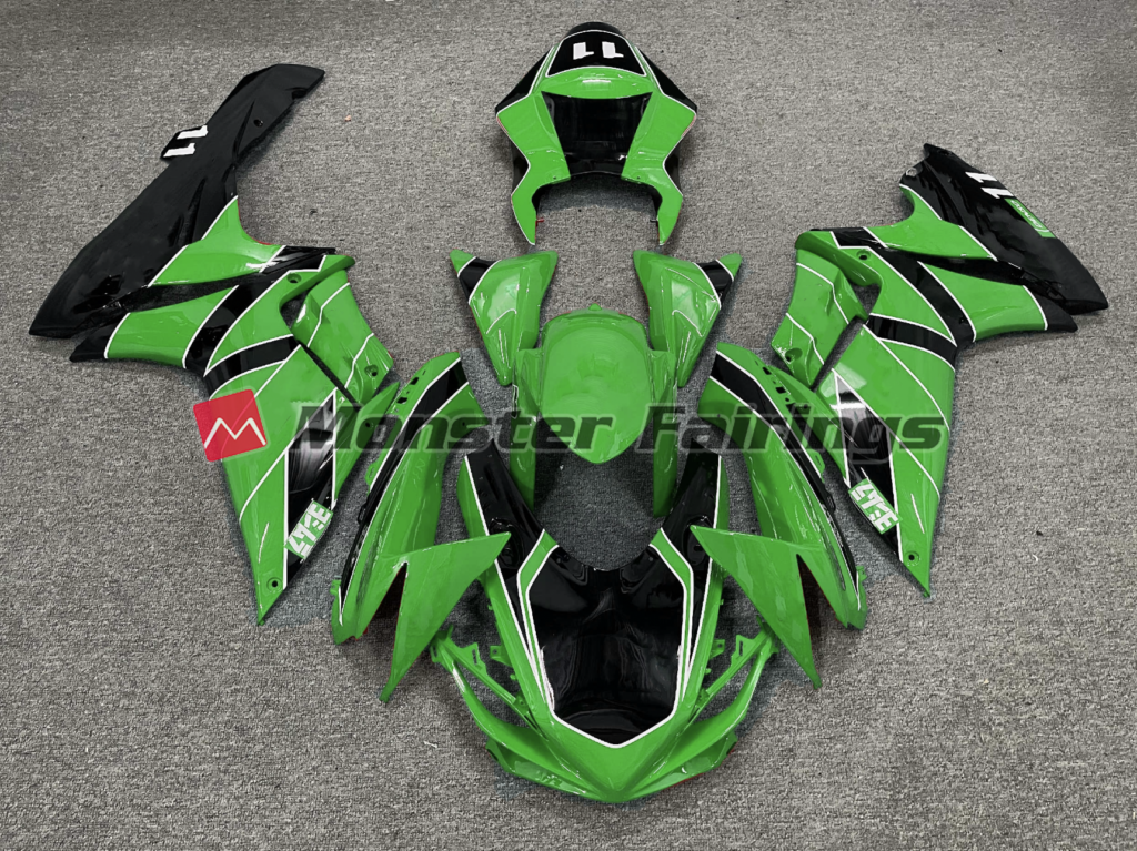 Suzuki GSXR 600 - 750 2011 - 2025 Green Black Race ABS fairings - custom motorcycle bodywork kit by Monster Fairings
