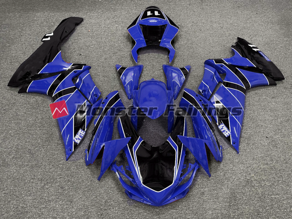 Suzuki GSXR 600 - 750 2011 - 2025 Blue Black Race ABS fairings - custom motorcycle bodywork kit by Monster Fairings