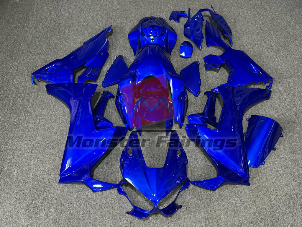 Honda CBR1000RR 2017 - 2025 Gloss Deep Blue ABS fairings - custom motorcycle bodywork kit by Monster Fairings