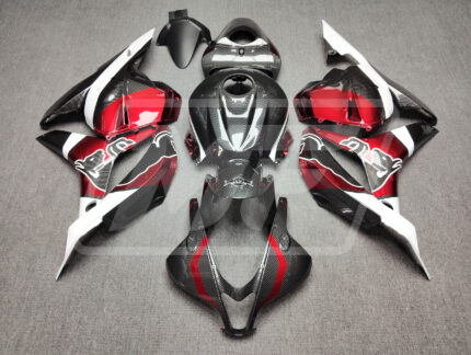 Honda CBR600RR 2009-2012 Gloss Carbon Fiber Style White & Red Bull ABS Fairings | Monster Fairings