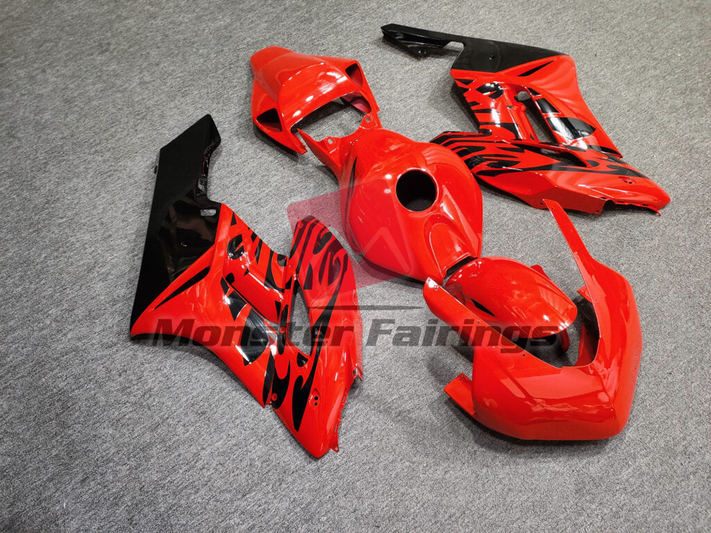 Honda CBR1000RR custom ABS fairings 2004 - 2005 in Gloss Red Black Race - durable replacement kit, Monster Fairings