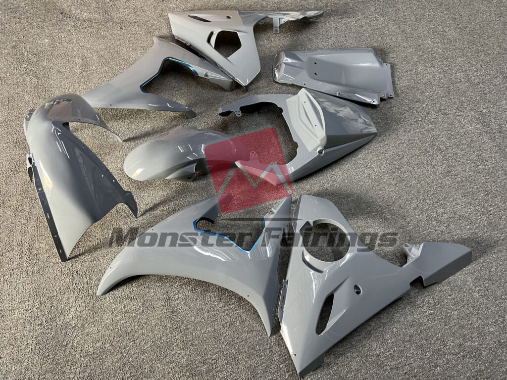 Yamaha R6 custom ABS fairings 2003 - 2004 in Gloss Nardo Style Blue Race - durable replacement kit, Monster Fairings