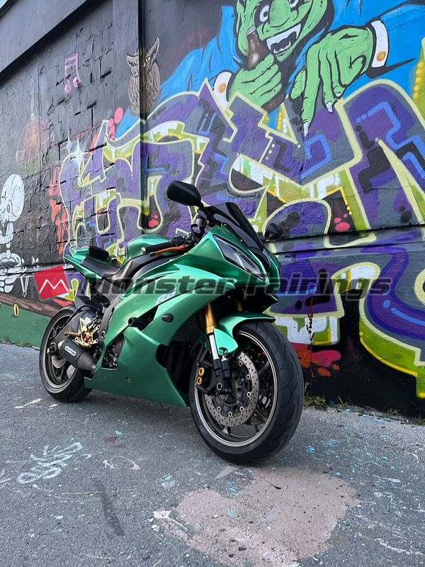 Gloss Seafoam Green Black ABS fairings for Yamaha R6 2008 - 2016 - premium OEM fit kit by Monster Fairings