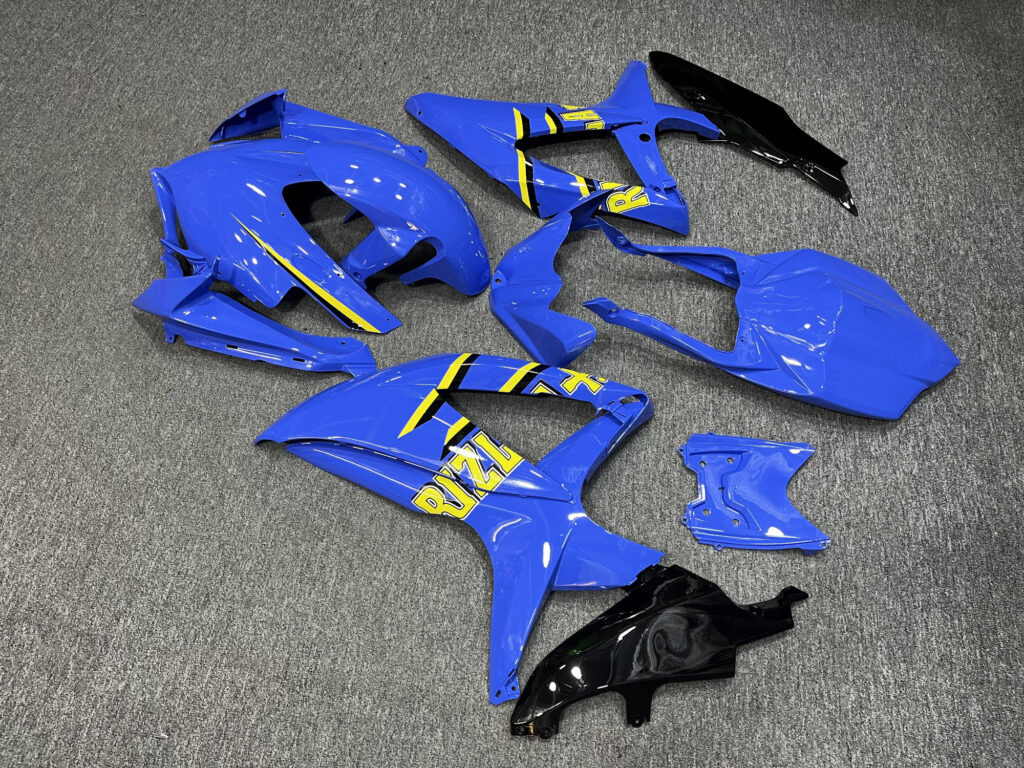 Gloss Blue & Yellow Race ABS fairings for Suzuki GSXR 600 - 750 2008 - 2010 - premium OEM fit kit by Monster Fairings