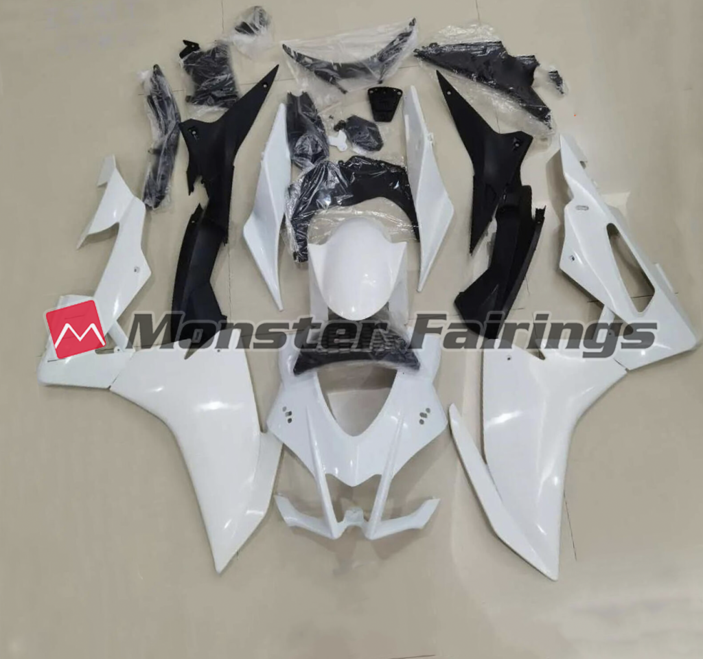 Aprilia RSV4 1000 2016 - 2020 Gloss White ABS fairings - custom motorcycle bodywork kit by Monster Fairings