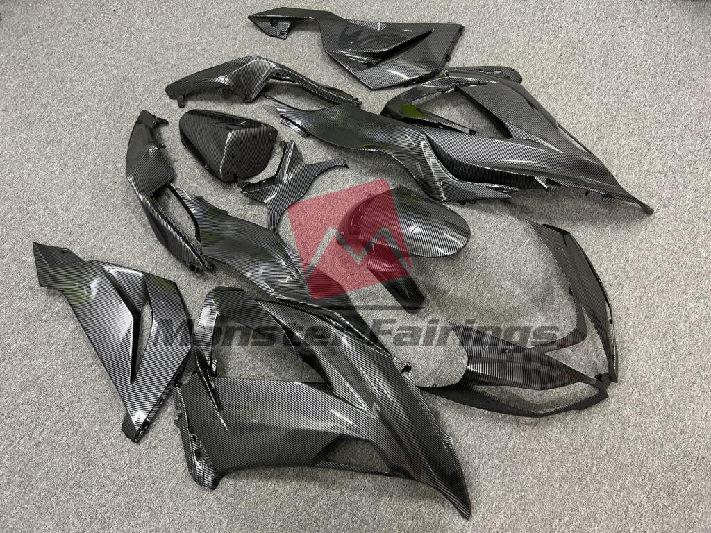 Kawasaki ZX6R custom ABS fairings 2013 - 2018 in Full Carbon Fiber Style - durable replacement kit, Monster Fairings