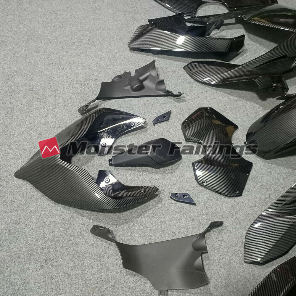 Gloss Carbon Fiber Style ABS fairings for Ducati Panigale V4 2018 - 2019 - premium OEM fit kit by Monster Fairings