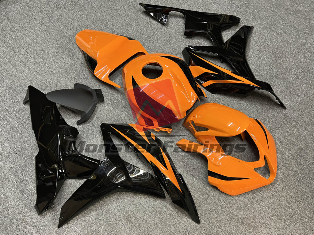 Gloss Orange & Black Race ABS fairings for Honda CBR600RR 2007 - 2008 - premium OEM fit kit by Monster Fairings