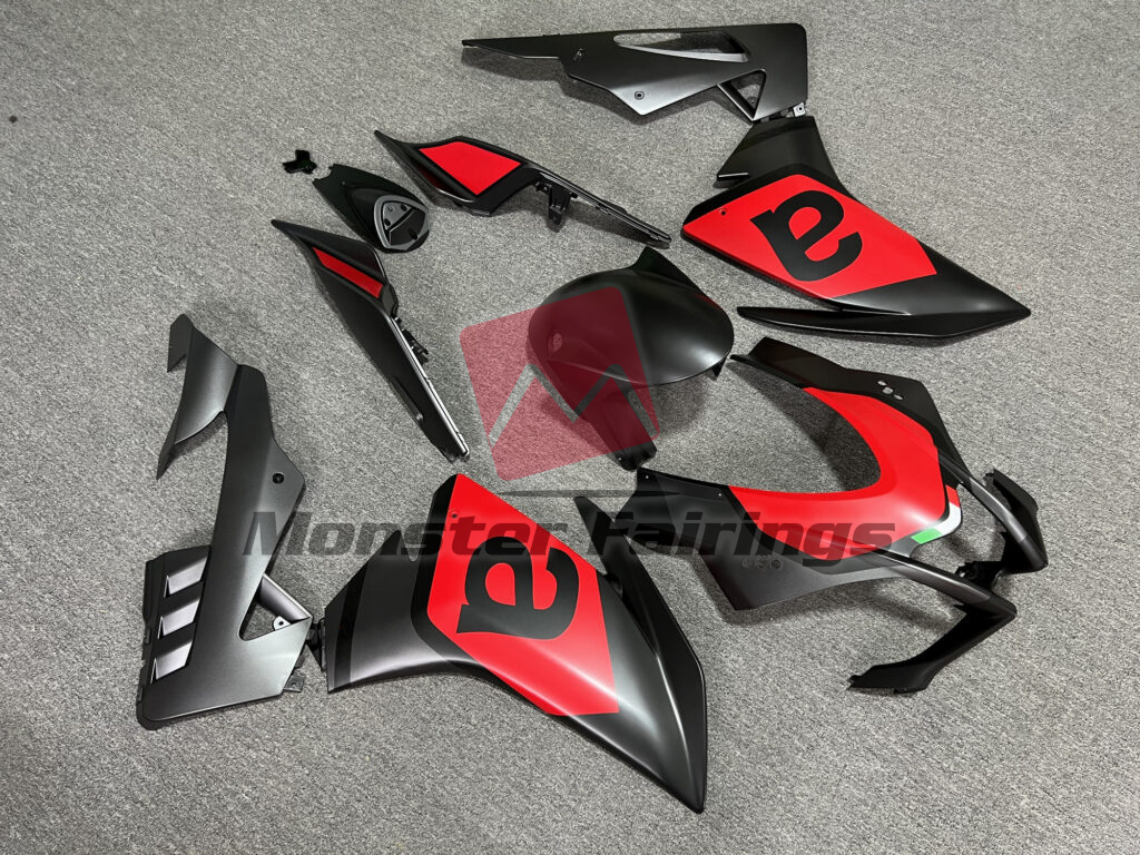 Matte Red & Black ABS fairings for Aprilia RSV4 1000 2016 - 2020 - premium OEM fit kit by Monster Fairings