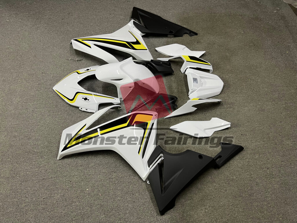 Yellow White & Black ABS fairings for Honda CBR500R 2019 - 2021 - premium OEM fit kit by Monster Fairings