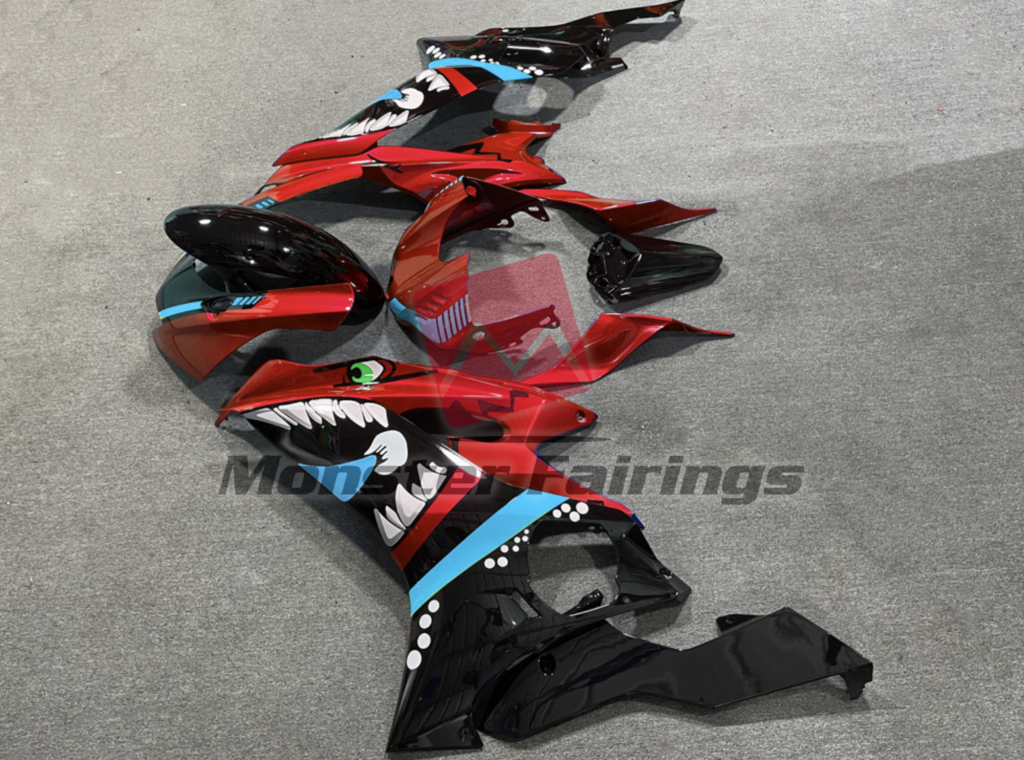 Yamaha R6 custom ABS fairings 2017 - 2022 in Special Red Shark - durable replacement kit, Monster Fairings