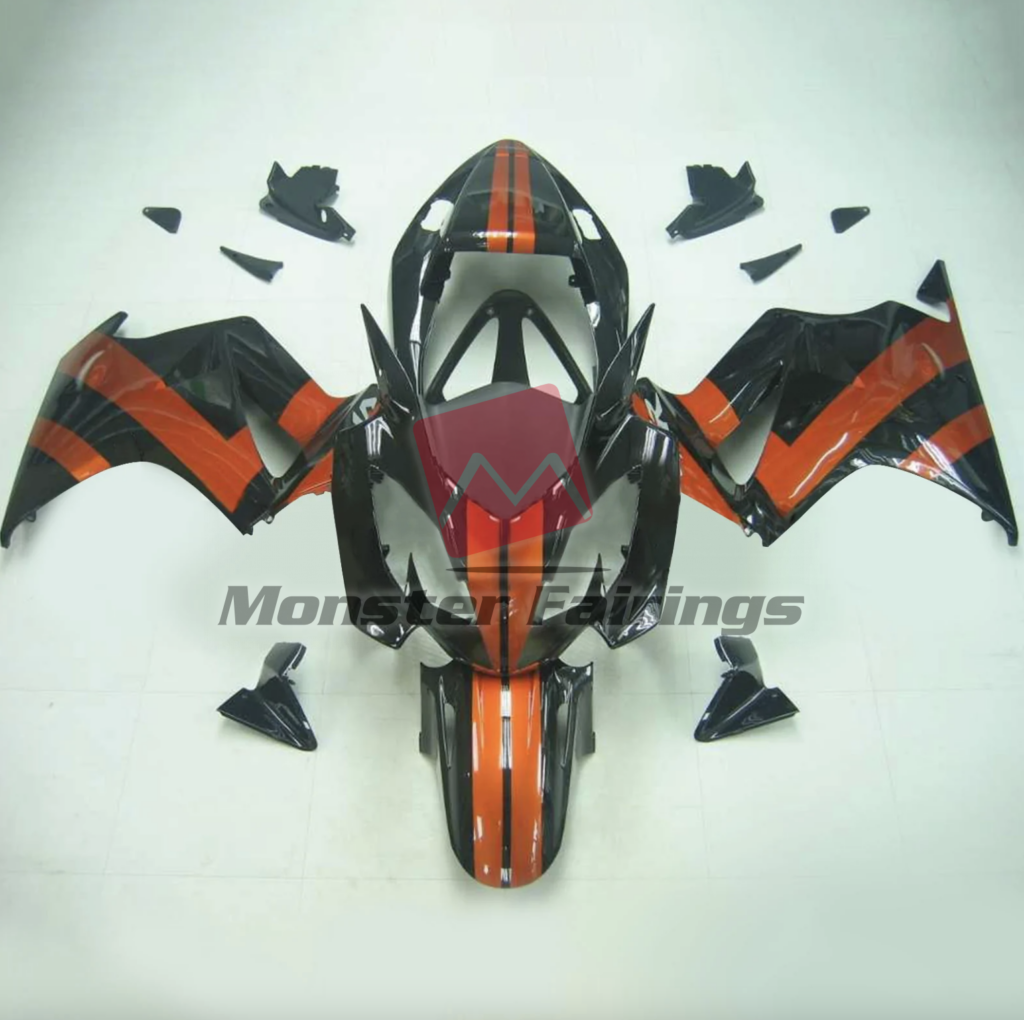 Honda VFR800 2002 - 2012 Burnt Orange Black ABS fairings - custom motorcycle bodywork kit by Monster Fairings