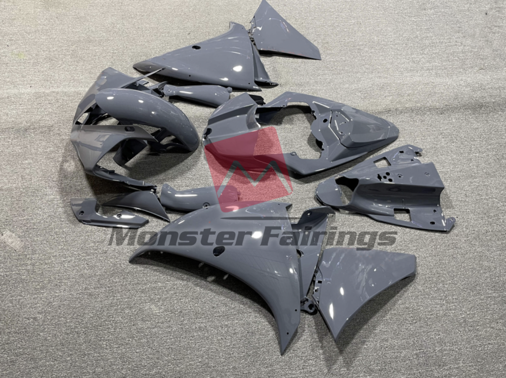 2009 - 2011 Yamaha R1 Gloss Nardo Gray fairing set - ABS injection, custom painted by Monster Fairings