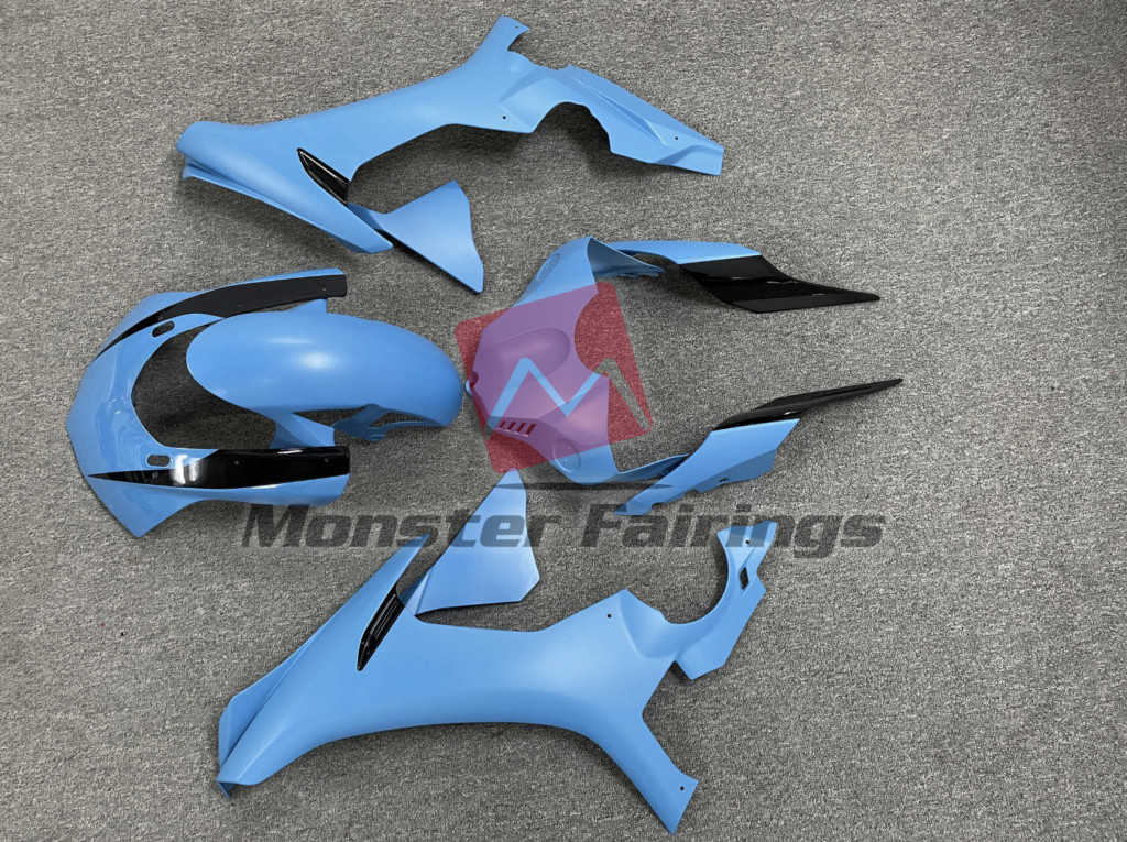 2015 - 2019 Yamaha R1 Gloss Turbo Blue fairing set - ABS injection, custom painted by Monster Fairings