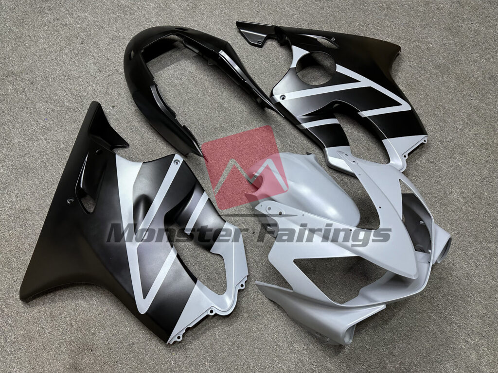 Honda CBR600 F4i custom ABS fairings 2004 - 2007 in Nardo Gray Black - durable replacement kit, Monster Fairings