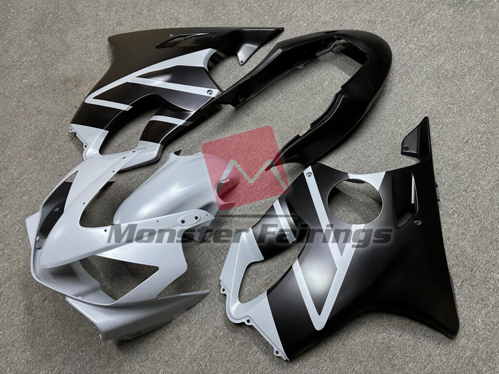 Nardo Gray Black ABS fairings for Honda CBR600 F4i 2004 - 2007 - premium OEM fit kit by Monster Fairings