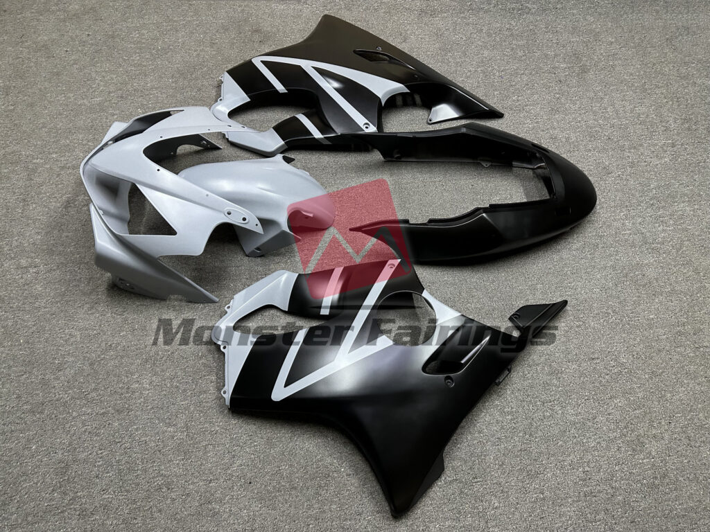 2004 - 2007 Honda CBR600 F4i Nardo Gray Black fairing set - ABS injection, custom painted by Monster Fairings