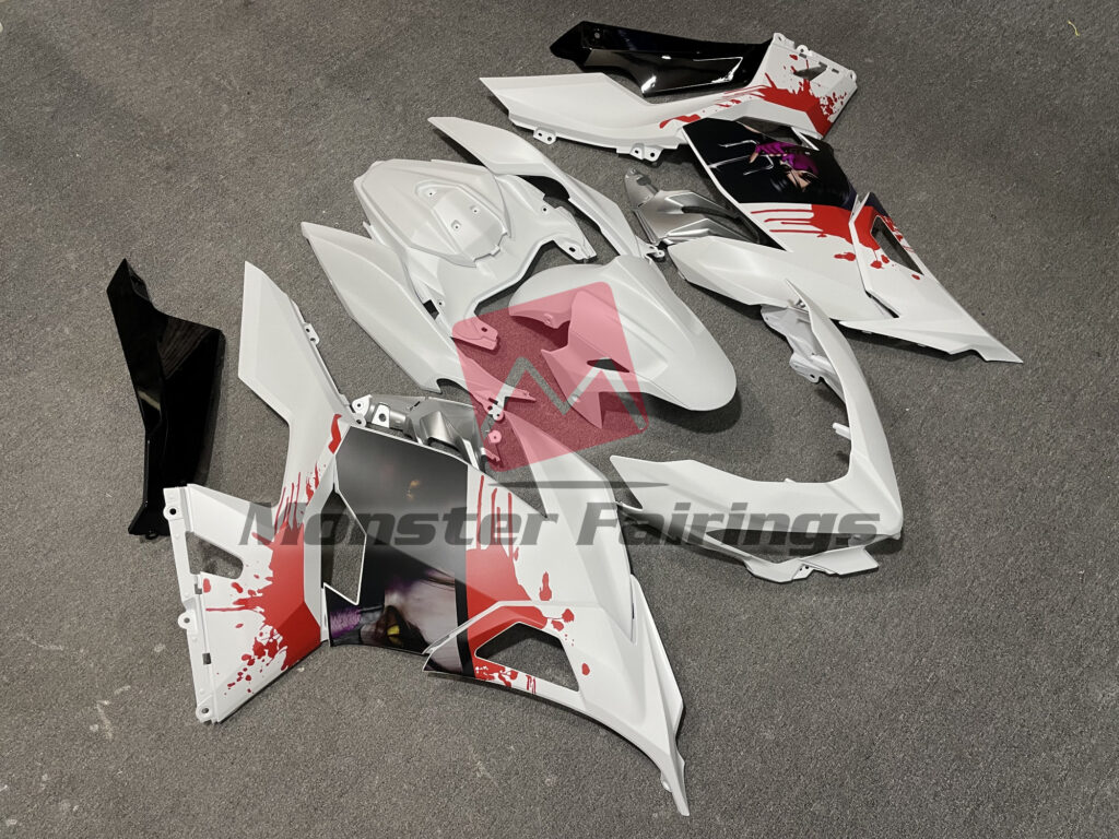 Kawasaki Ninja 400 custom ABS fairings 2018 - 2024 in Matte Mileena - durable replacement kit, Monster Fairings