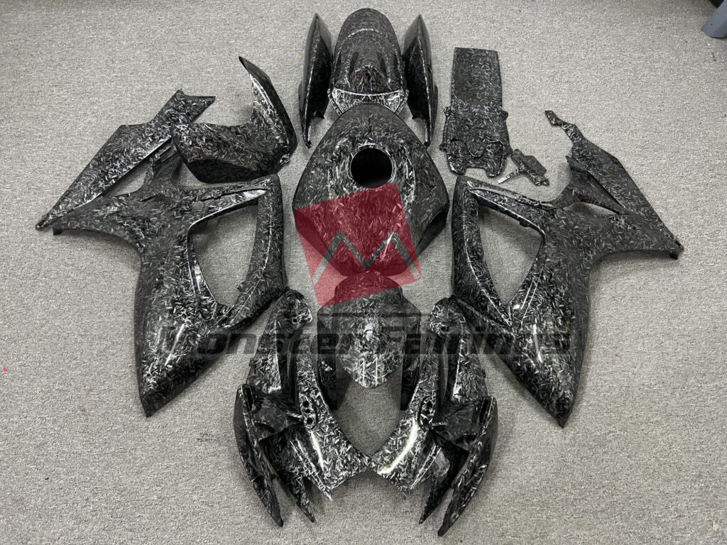 Suzuki GSXR 600 - 750 2006 - 2007 Gloss Forged Carbon Style ABS fairings - custom motorcycle bodywork kit by Monster Fairings