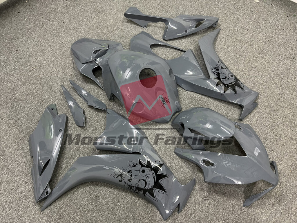 Honda CBR1000RR custom ABS fairings 2012 - 2016 in Gloss Nardo Gray Rick - durable replacement kit, Monster Fairings