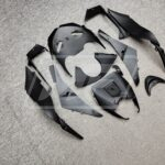 Kawasaki ZX6R 2009 - 2012 ABS fairings, Gloss Red & White Split - high - quality motorcycle kit by Monster Fairings