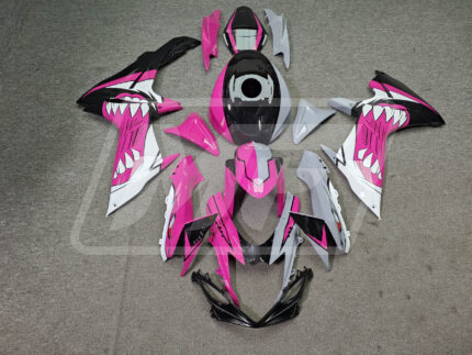 Suzuki GSXR 600-750 2011-2026 Gloss Nardo Gray & Pink Shark ABS Fairings | Monster Fairings