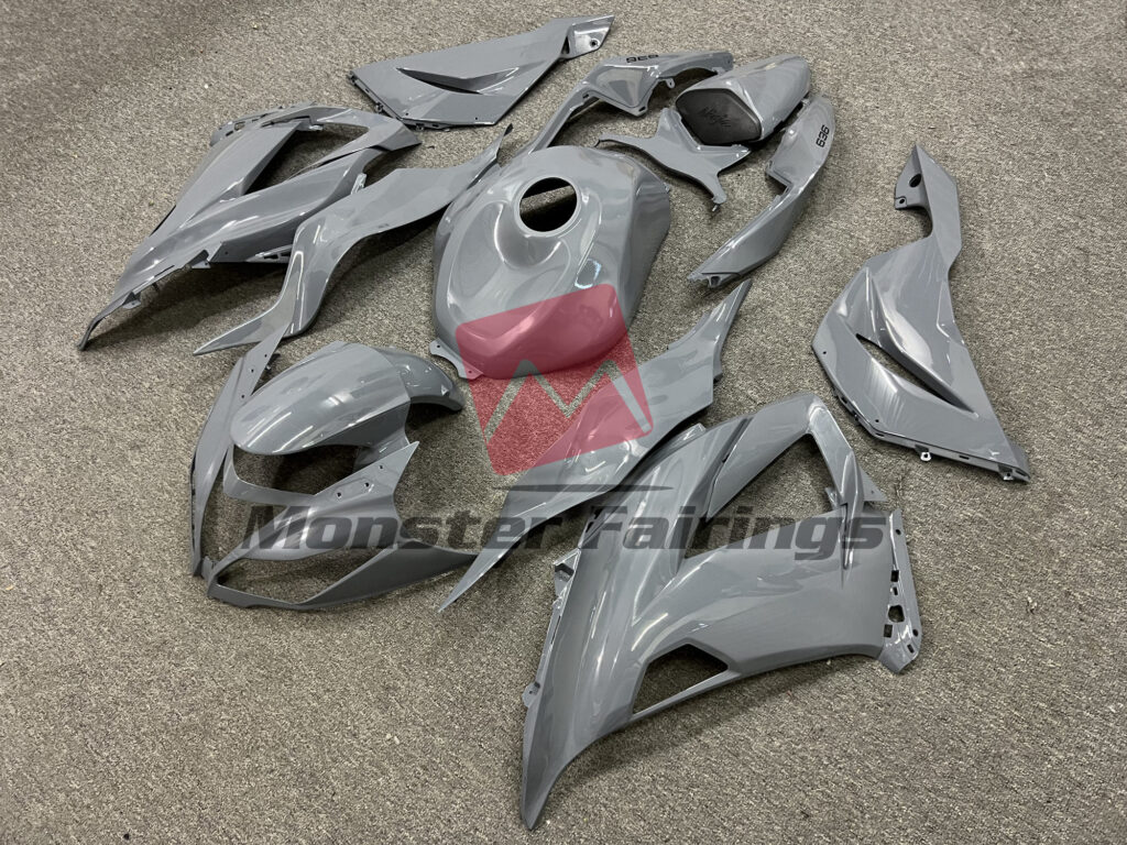 Gloss Nardo Gray ABS fairings for Kawasaki ZX6R 2013 - 2018 - premium OEM fit kit by Monster Fairings