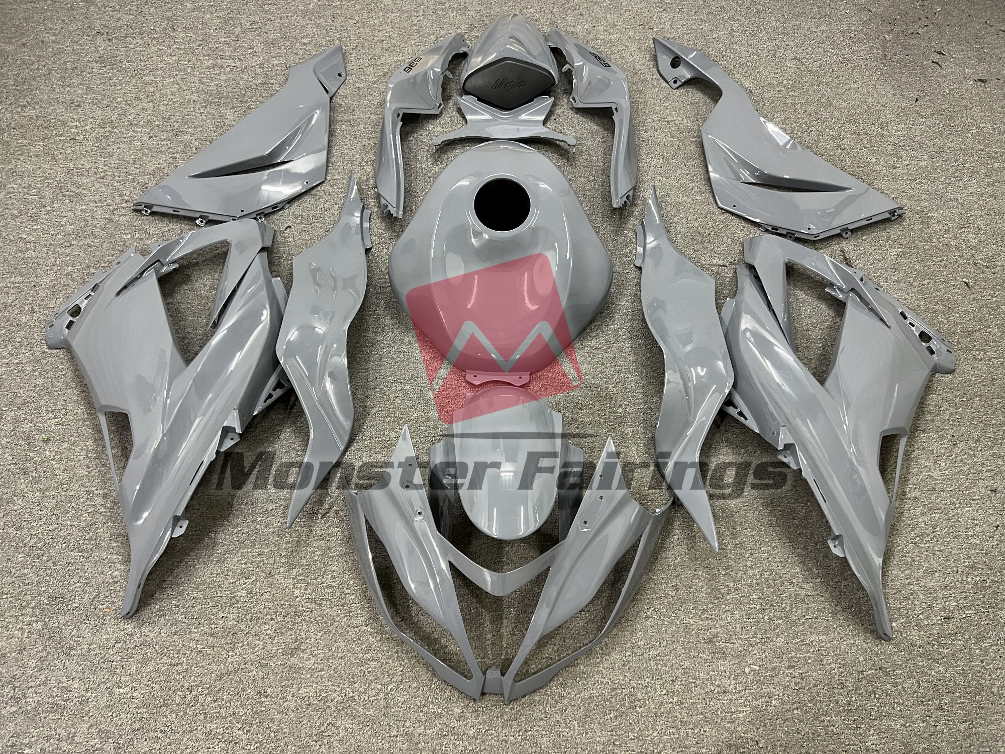 Gloss Nardo Gray - ZX6R 13-18 - Monster Fairings