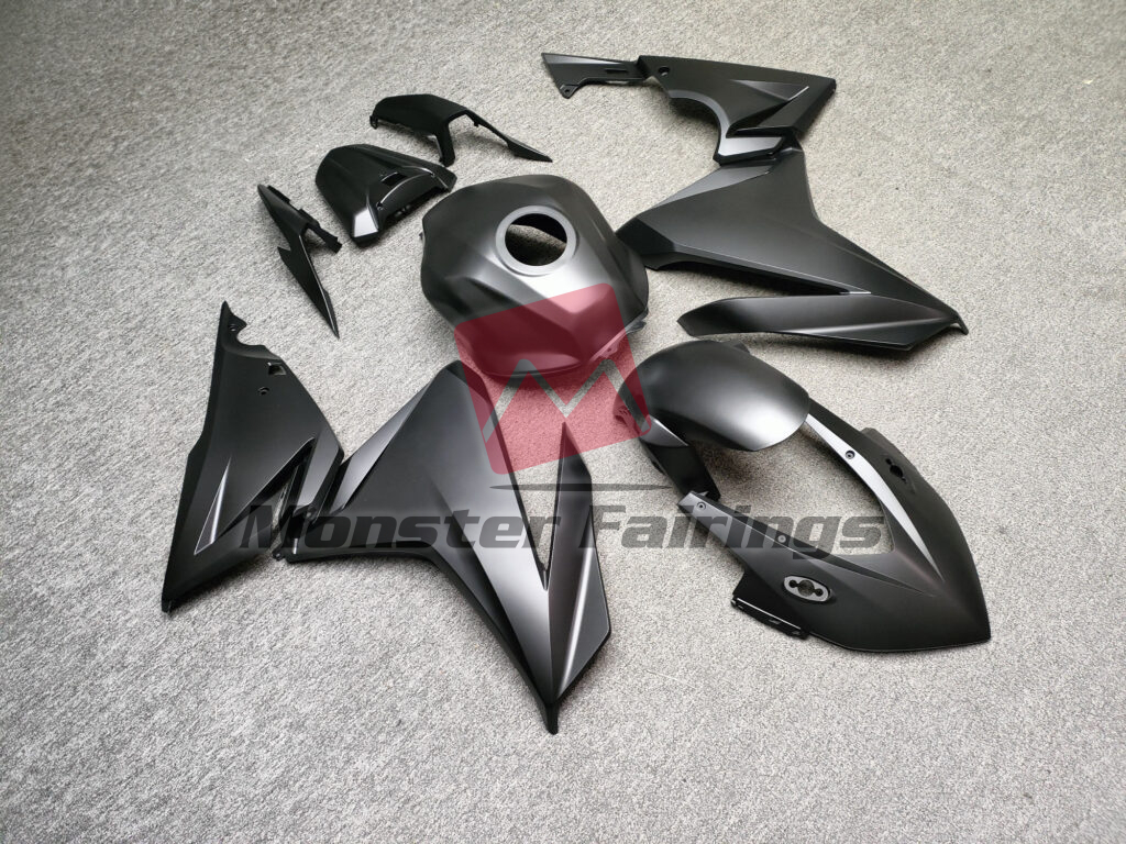 Honda CBR500R custom ABS fairings 2022 - 2023 in Matte Black - durable replacement kit, Monster Fairings