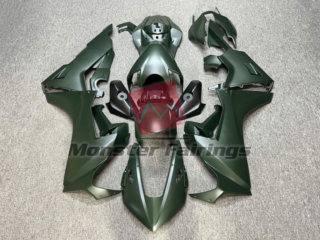 Honda CBR1000RR 2017 - 2025 Matte Dark Green ABS fairings - custom motorcycle bodywork kit by Monster Fairings