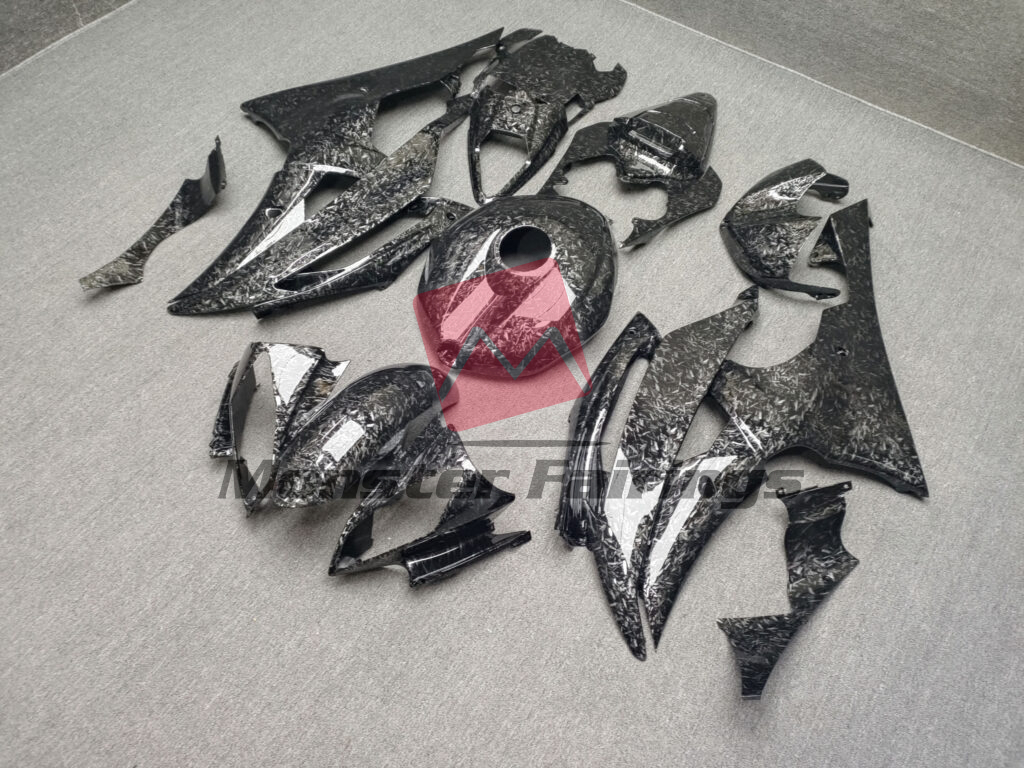 Gloss Forged Carbon Fiber Style ABS fairings for Yamaha R6 2008 - 2016 - premium OEM fit kit by Monster Fairings