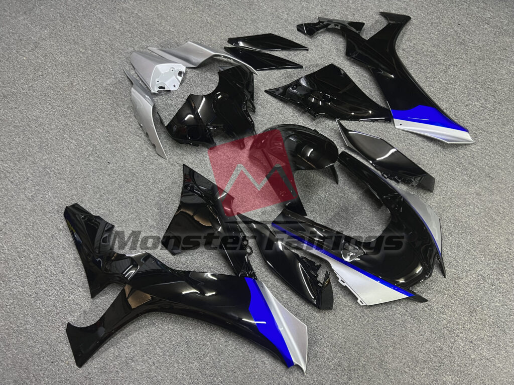 Black Blue Silver ABS fairings for Yamaha R1 2020 - 2025 - premium OEM fit kit by Monster Fairings