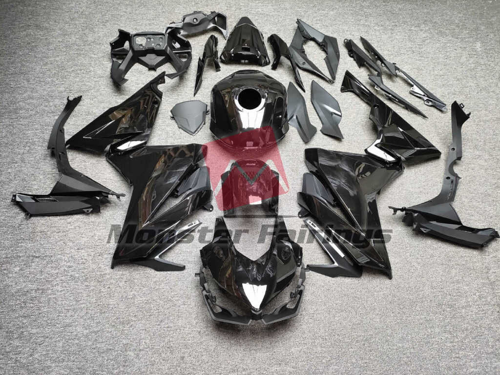 Honda CBR500R 2019 - 2021 Gloss Black ABS fairings - custom motorcycle bodywork kit by Monster Fairings