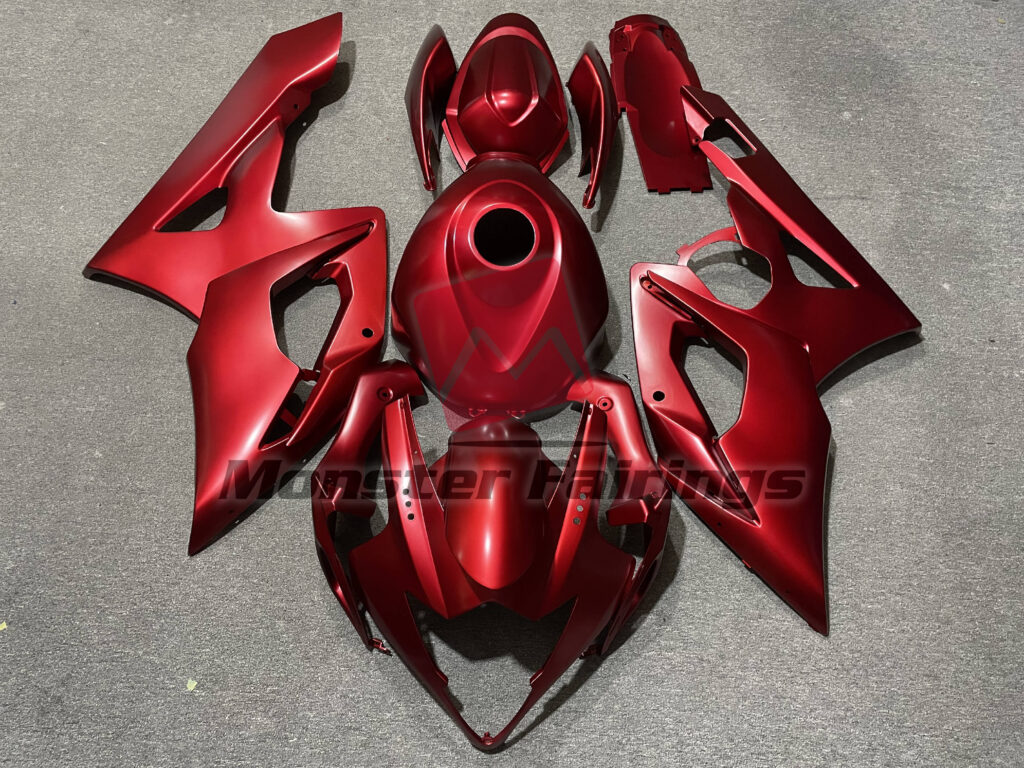 Suzuki GSXR 1000 2005 - 2006 Matte Red ABS fairings - custom motorcycle bodywork kit by Monster Fairings