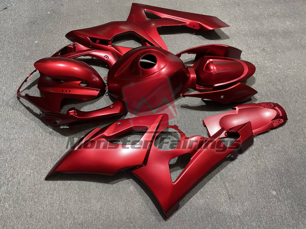 2005 - 2006 Suzuki GSXR 1000 Matte Red fairing set - ABS injection, custom painted by Monster Fairings
