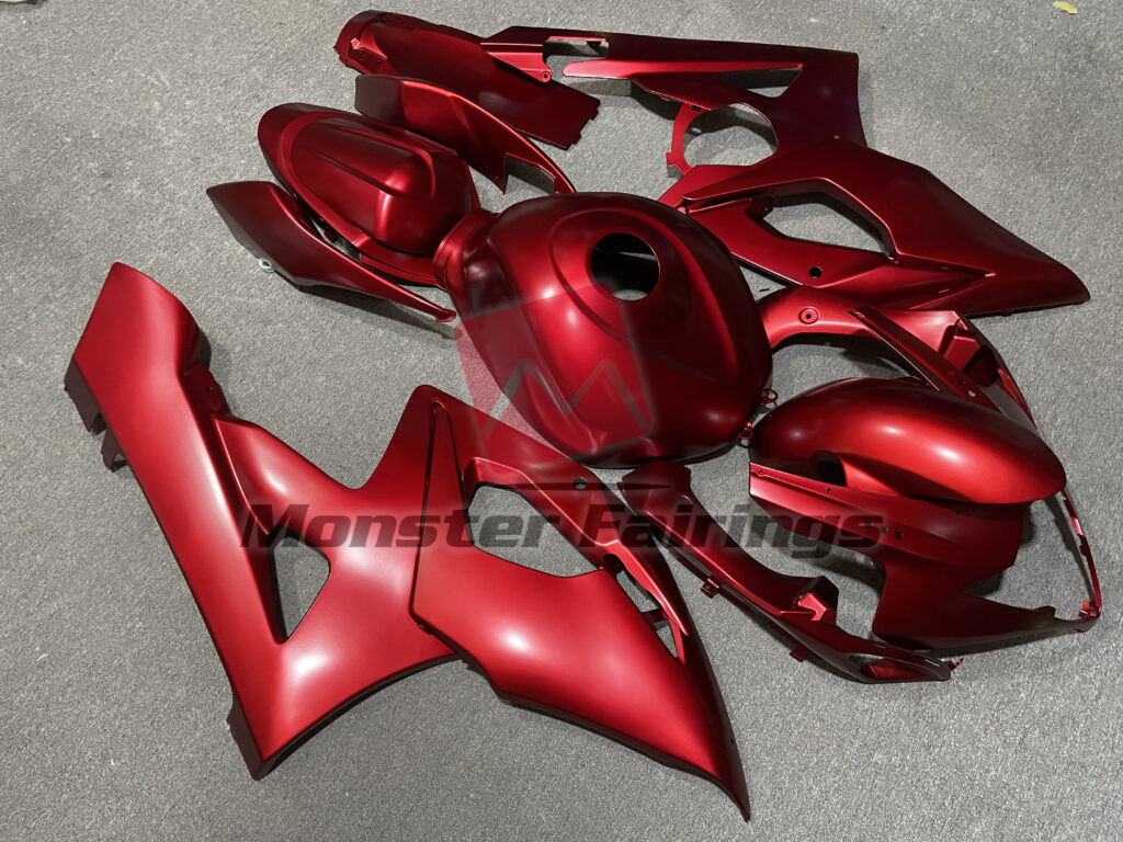 Suzuki GSXR 1000 custom ABS fairings 2005 - 2006 in Matte Red - durable replacement kit, Monster Fairings