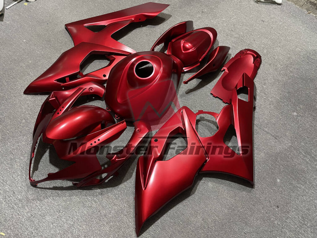 Matte Red ABS fairings for Suzuki GSXR 1000 2005 - 2006 - premium OEM fit kit by Monster Fairings