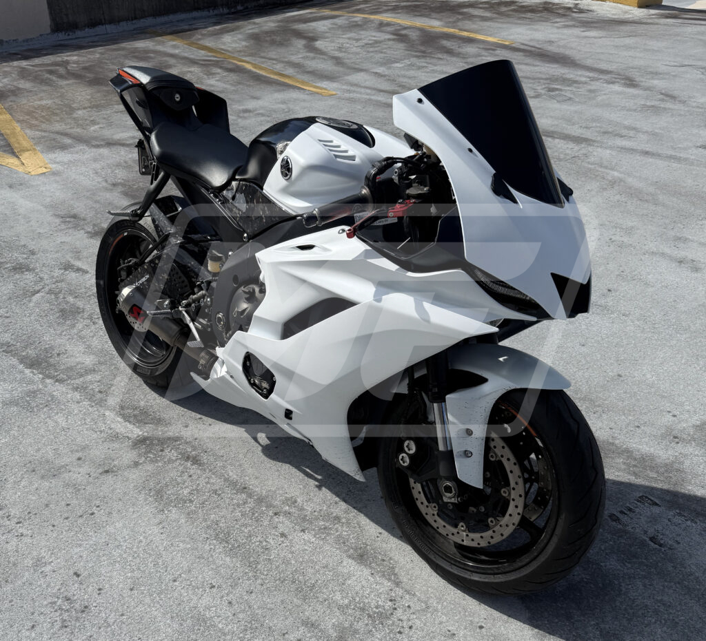 Matte Pearl White ABS fairings for Yamaha R6 2017 - 2022 - premium OEM fit kit by Monster Fairings