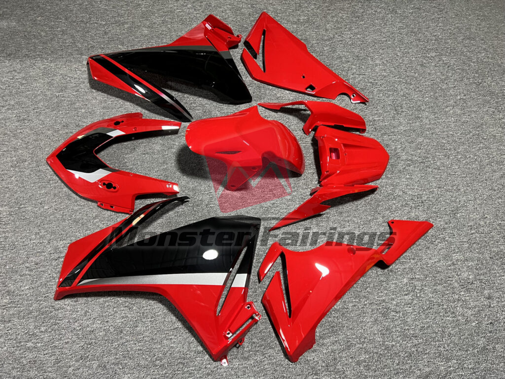 Honda CBR500R custom ABS fairings 2019 - 2021 in Gloss Red & Black Gray - durable replacement kit, Monster Fairings