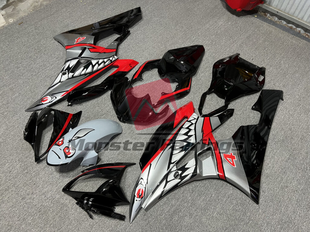 Silver Shark ABS fairings for Yamaha R6 2006 - 2007 - premium OEM fit kit by Monster Fairings