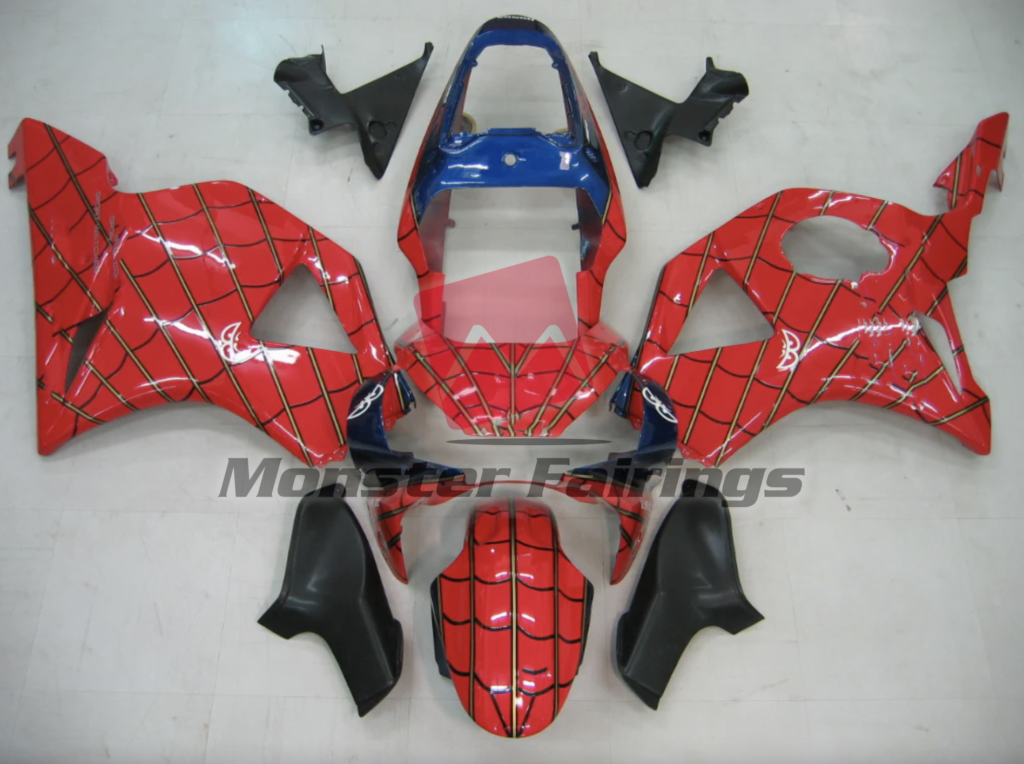 Honda CBR954RR 2002 - 2003 Spider Man ABS fairings - custom motorcycle bodywork kit by Monster Fairings