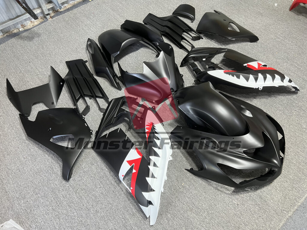 Kawasaki ZX14R custom ABS fairings 2012 - 2024 in Gunmetal Gray Shark - durable replacement kit, Monster Fairings