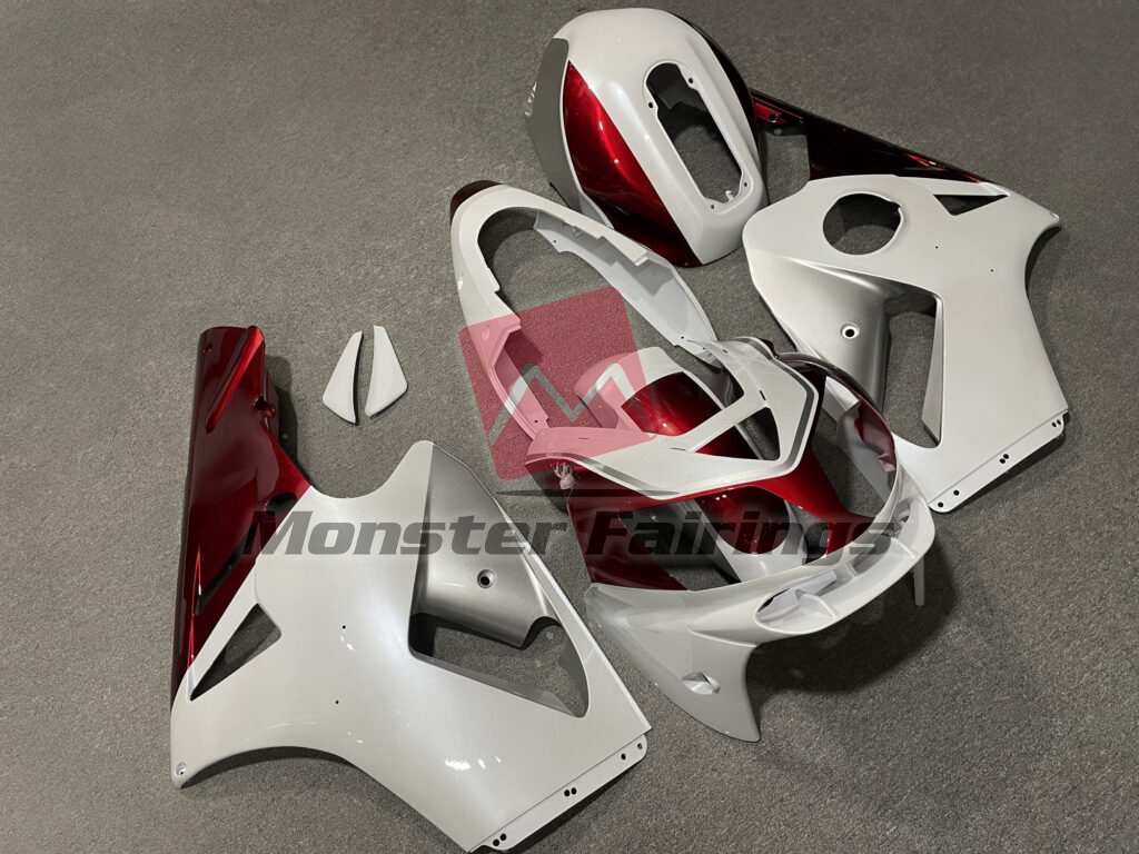Pearl White & Red ABS fairings for Kawasaki ZX12R 2002 - 2005 - premium OEM fit kit by Monster Fairings