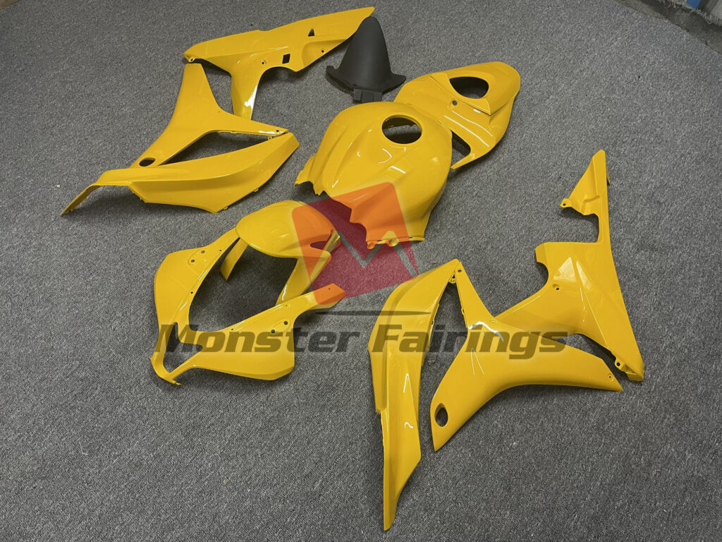 Honda CBR600RR custom ABS fairings 2007 - 2008 in Gloss Yellow - durable replacement kit, Monster Fairings
