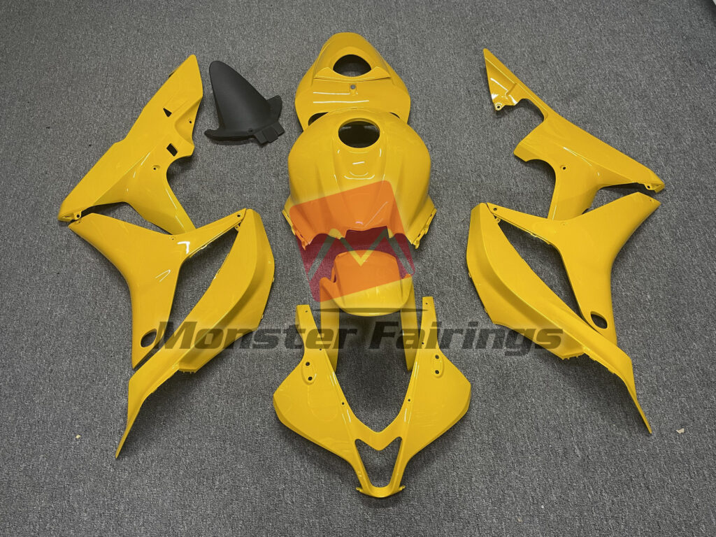 Honda CBR600RR 2007 - 2008 Gloss Yellow ABS fairings - custom motorcycle bodywork kit by Monster Fairings