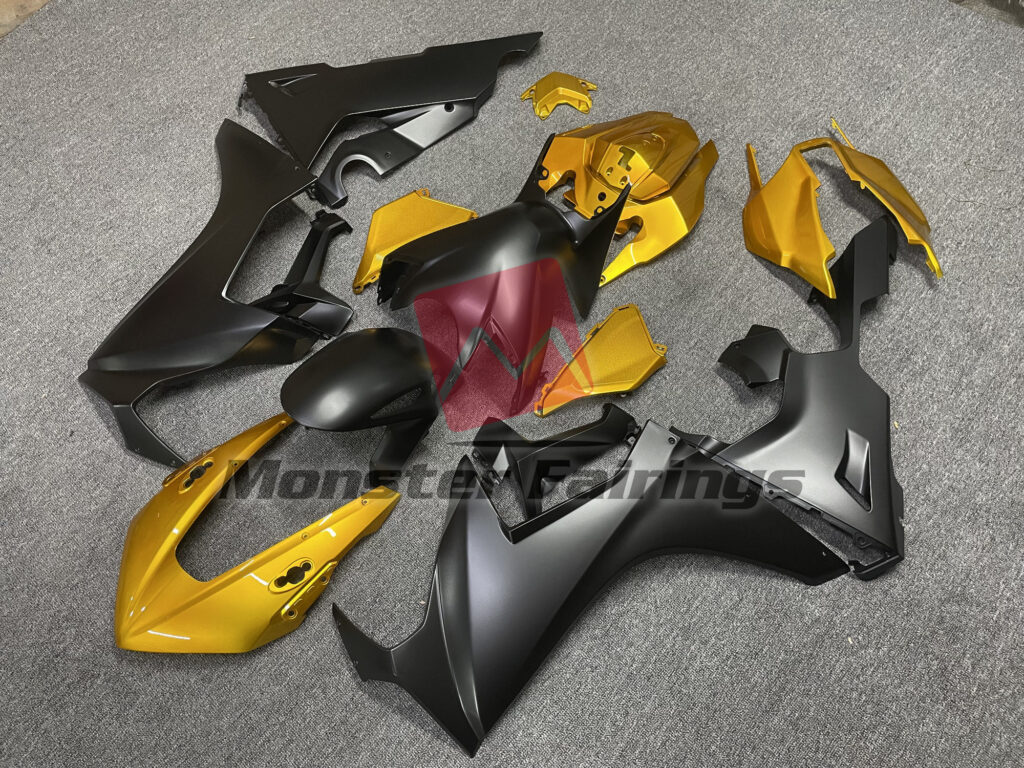 Honda CBR1000RR custom ABS fairings 2017 - 2025 in Matte Black Gold - durable replacement kit, Monster Fairings