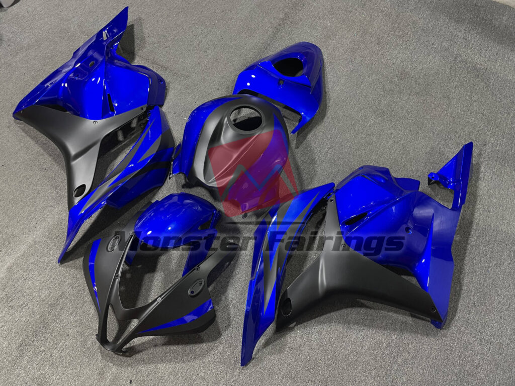 Honda CBR600RR custom ABS fairings 2009 - 2012 in Deep Blue Matte Black - durable replacement kit, Monster Fairings
